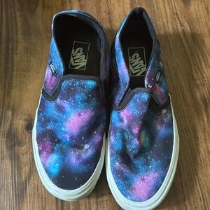 Galaxy slip on vans.